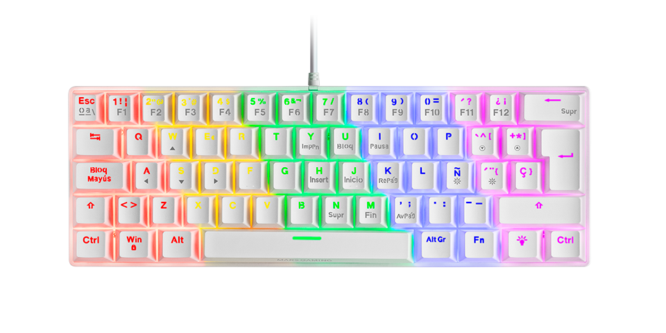 Tastiera Meccanica Gaming MK60 - Retroilluminata, Switch Meccanici e Design Compatto